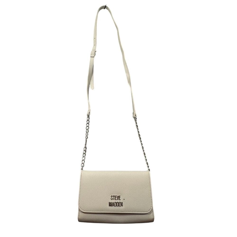 Steve Madden Heather Grey Saffiano Crossbody Wallet Bag Y2K Streetwear